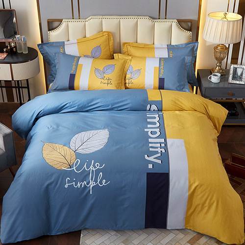 Pure cotton large print four-piece set pure cotton 60 cartoon count set bed sheet horse long-staple cotton bedding set 4-piece set