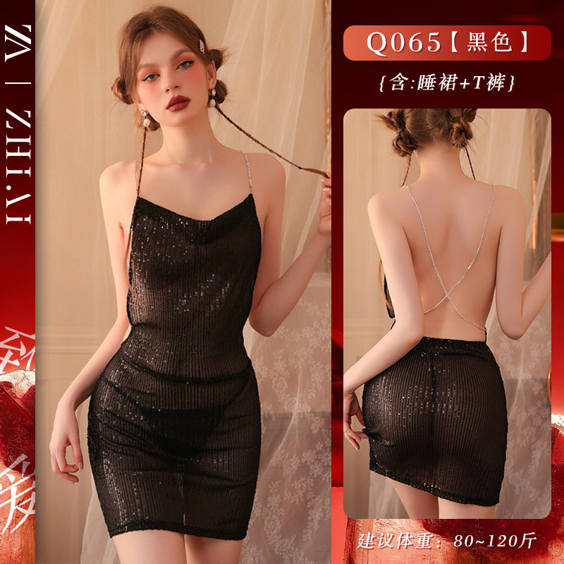 블랙 스팽글 슬링