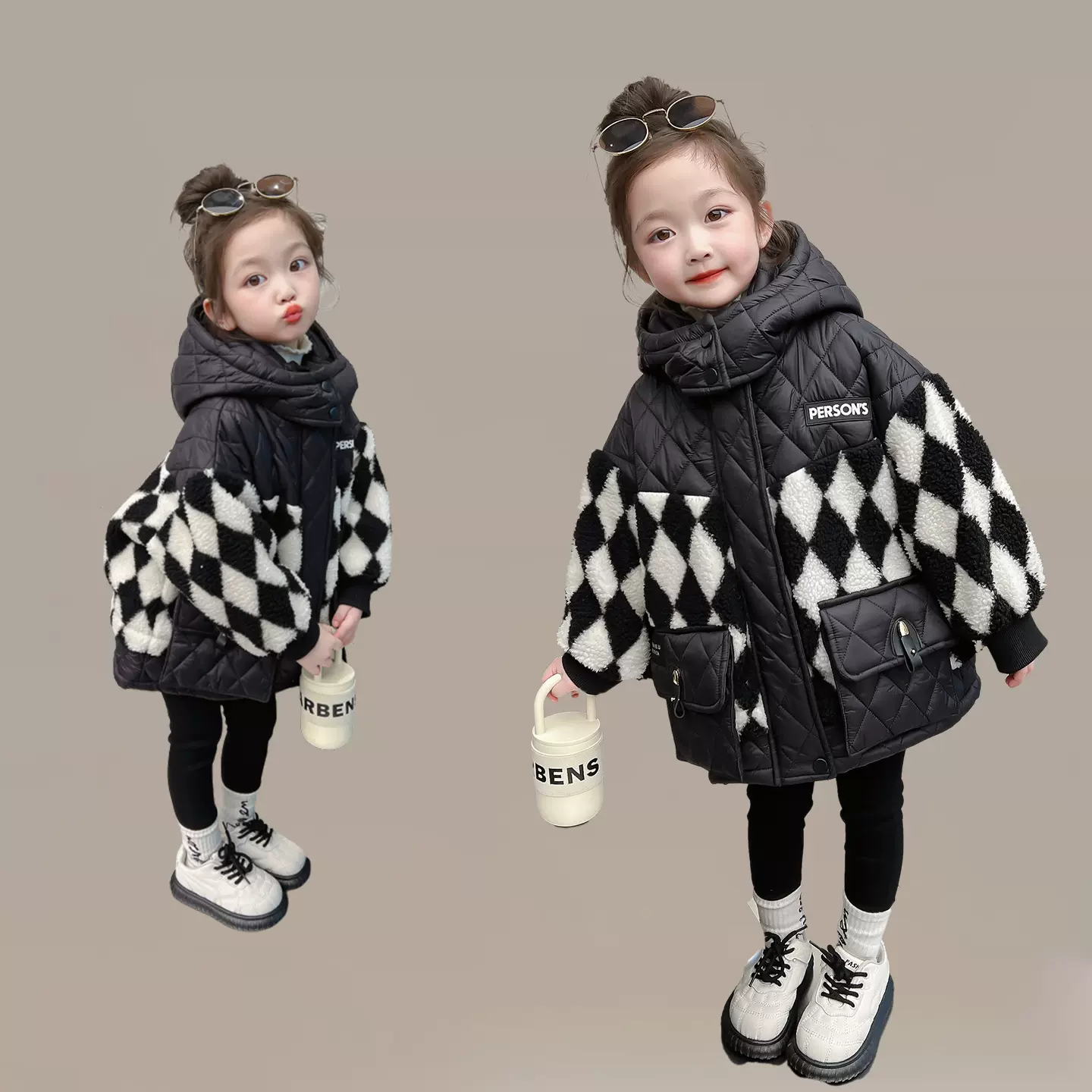 女童秋冬款棉服2026新款洋气宝宝棉衣冬季棉袄儿童冬装毛毛衣外套