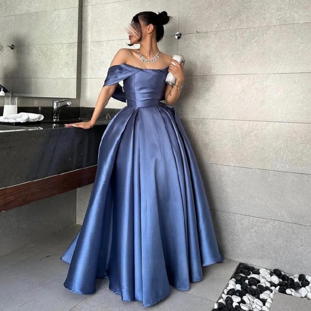 New Satin One-Shoulder Evening Dress Student Art Exam Graduation Ball Dress Simple High-End Dress Long Skirt