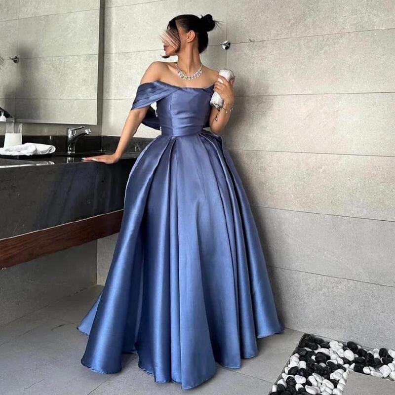 New Satin One-Shoulder Evening Dress Student Art Exam Graduation Ball Dress Simple High-End Dress Long Skirt