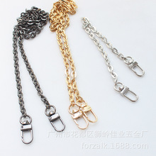 广州货源7mm宽包包链条提手箱包五金百搭延长链配件铁扁o链加门扣