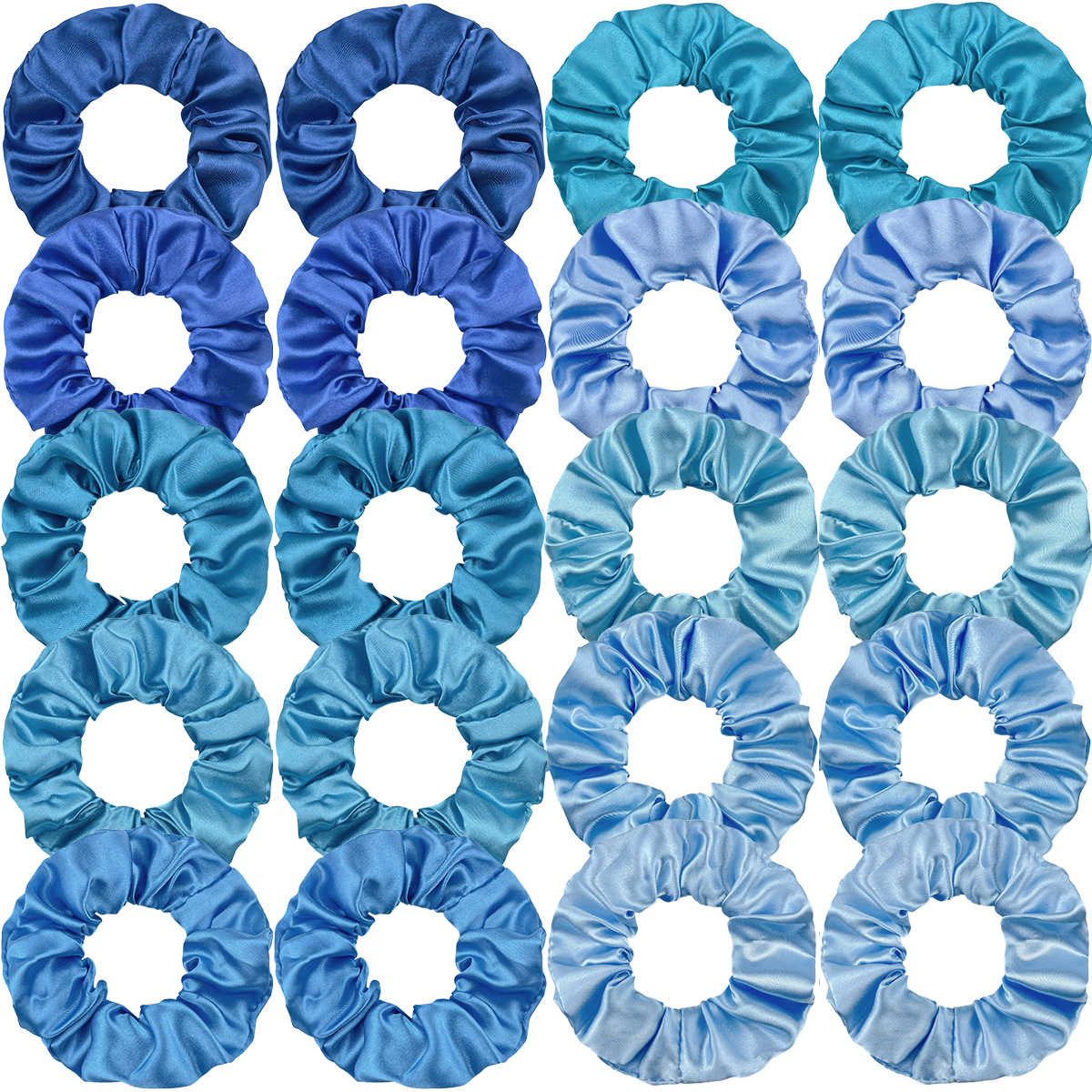 2 PCS/Package Quantity Women's Simple Style Solid Color Cloth Rib-Knit Hair Tie