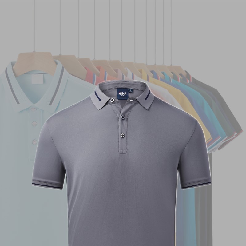 P51 ) 200g white polo Short sleeved Lapel Solid Shirt collar business affairs leisure time Summer wear Color male