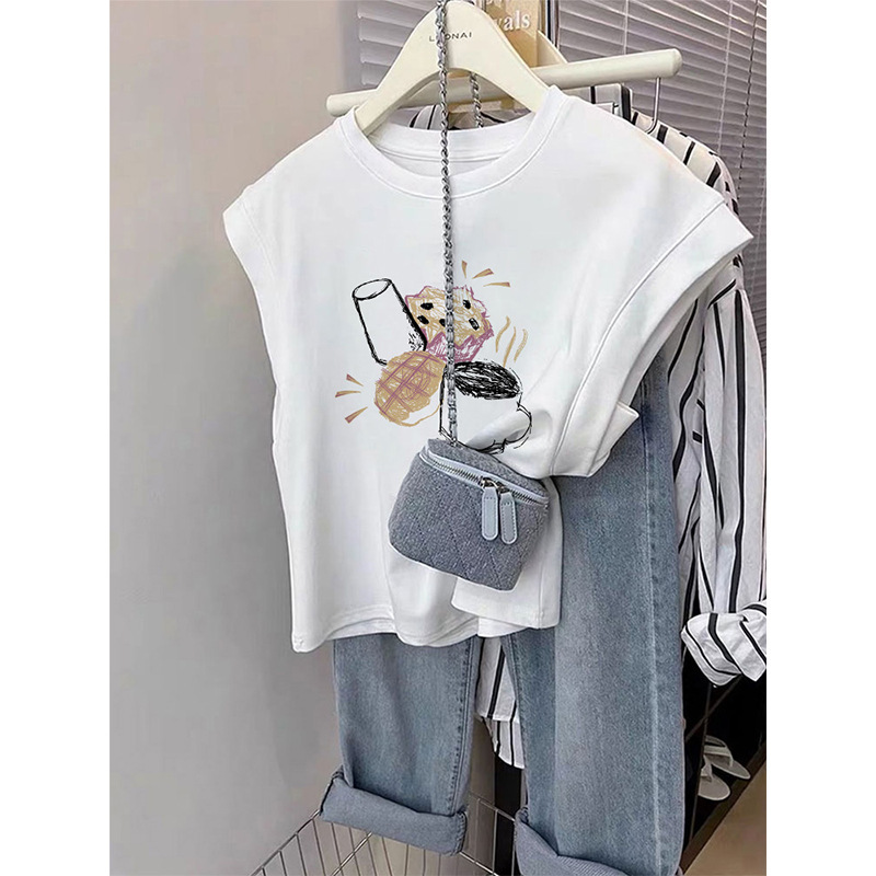 2026 New Style Pure Cotton Sleeveless T-Shirt for Women, Casual Fashion Versatile Trendy Youthful Top That Can Be Worn as Outerwear 2026 New Style Pure Cotton Sleeveless T-Shirt for Women, Casual Fashion Versatile Trendy Youthful Top That Can Be Worn as Outerwear
