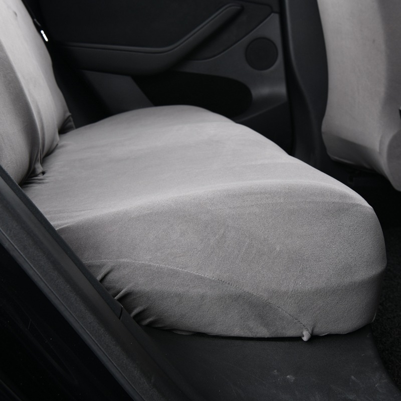 Elastic Car Seat Cover, Derong Rear Seat Cushion Cover, Seat Cushion, Backrest and Headrest Integrated Cover, Dust-Proof and Stain-Resistant, Single Layer