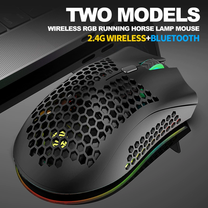 Випер BM600 беспроводная мышь с зарядкой по Bluetooth, легкая, полая яркая RGB подсветка - игра Ama