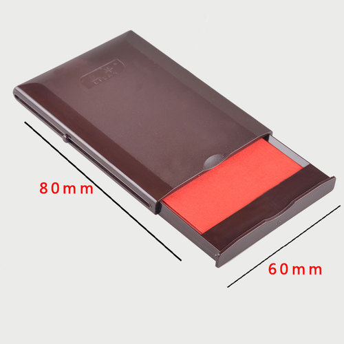 Lizao metal flip ink pad color quick-drying ink pad rectangular fabric quick-drying ink pad office ink pad wholesale