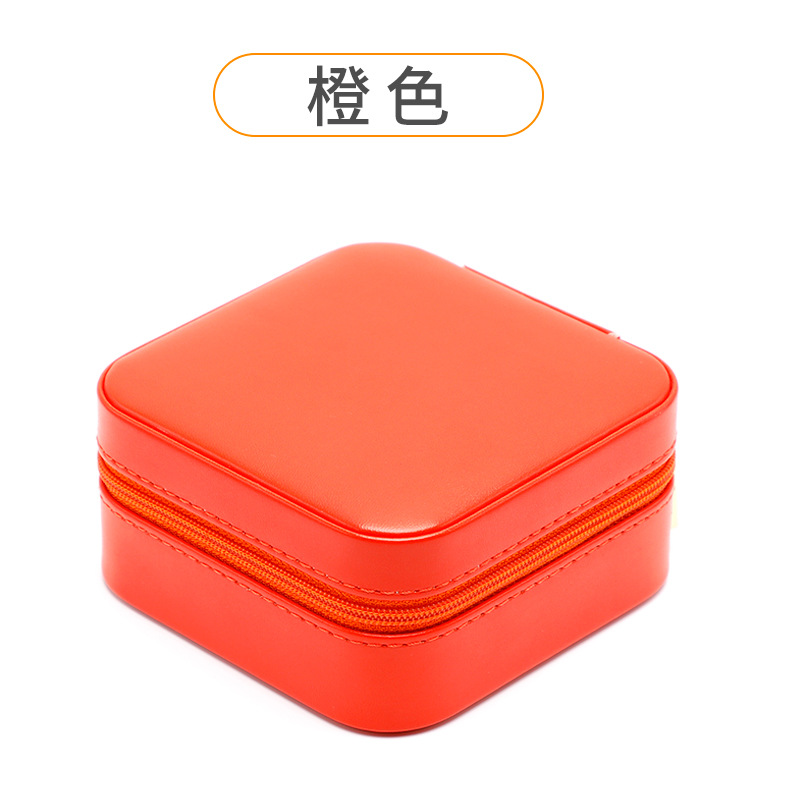 거울 오렌지 레드가 있는 PU 더블 레이어