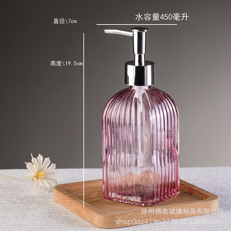 スポット卸売アマゾンプッシュ式ガラス手指消毒剤垂直パターン増粘ボストンシャワージェルローションボトル|undefined