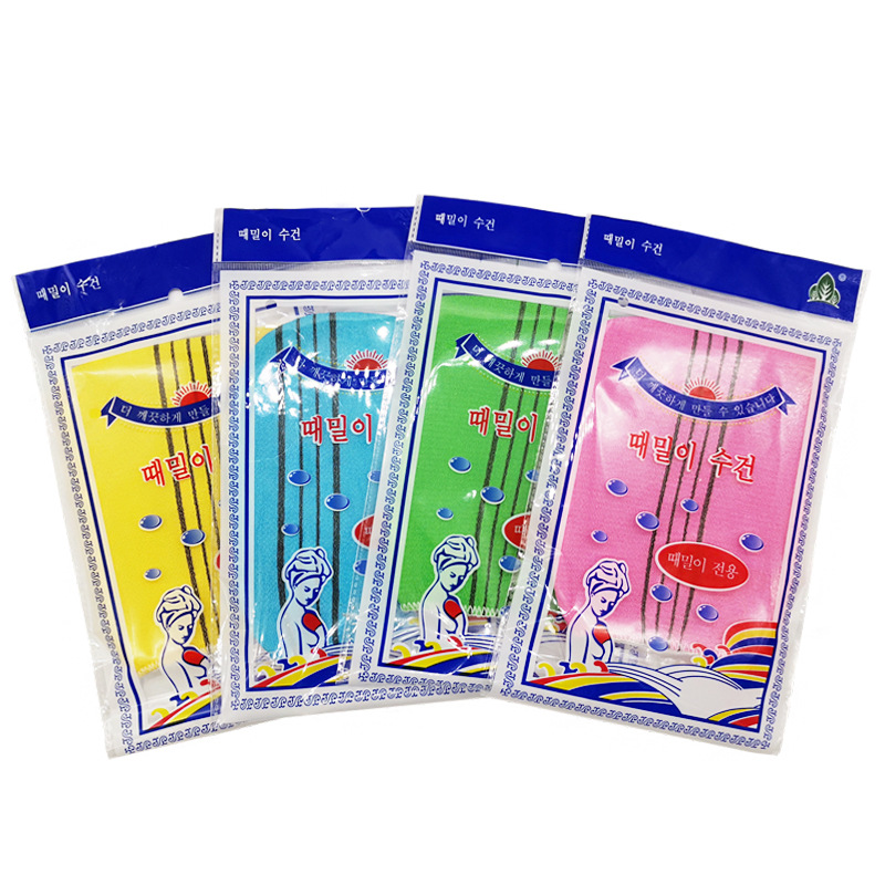 Toalla exfoliante coreana estilo abuela, guante de baño suave de doble cara, proveedor mayorista