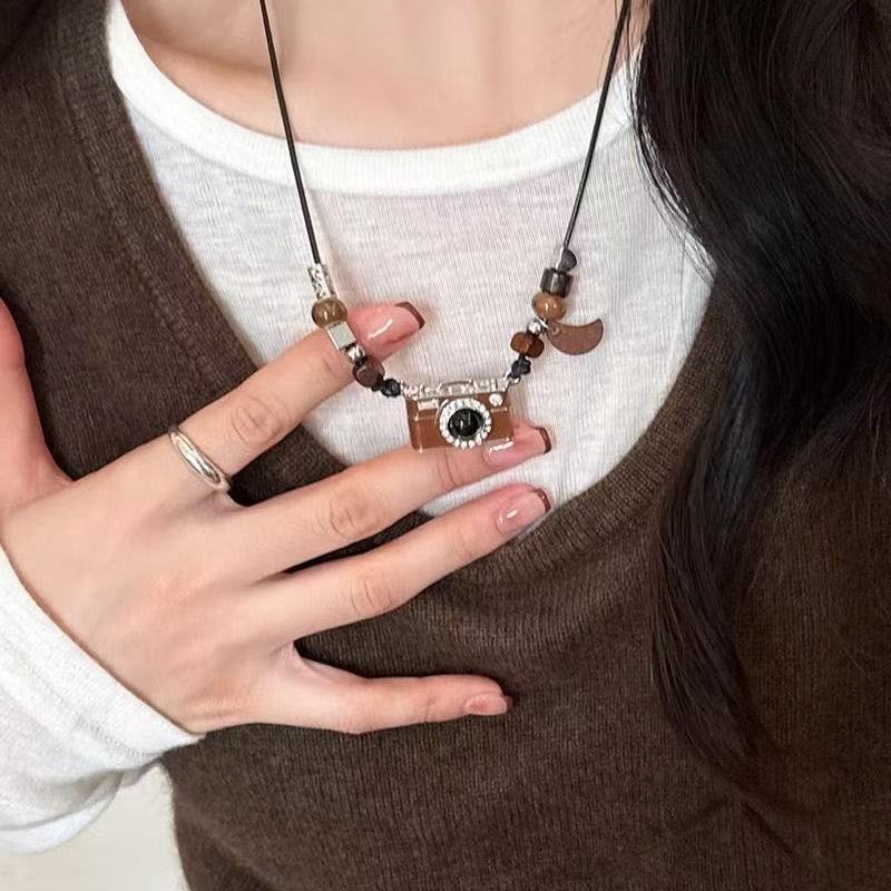 Colar de pérolas de luxo com fecho magnético para mulher_voghion.com