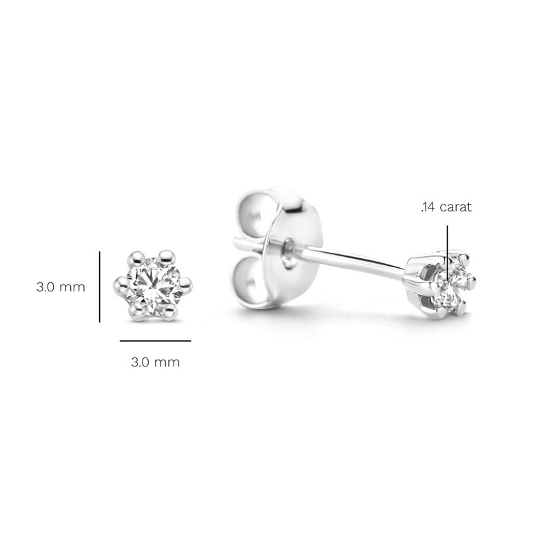 Simple Style Round Silver Plating Inlay Zircon Ear Studs 1 Pair