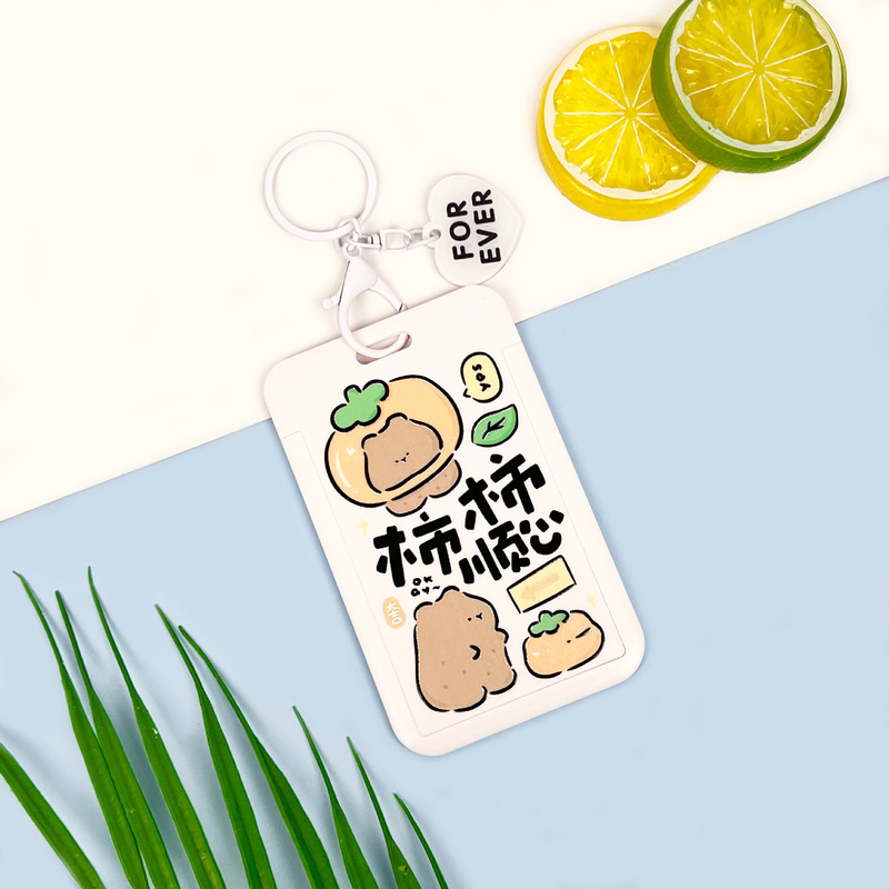 学生の漫画のカードカバーのかわいい熊の食事カードのバスの地下鉄のカードの包みはぼろぼろな文学の胸の札の保護カバーのメーカーを並べます。|undefined