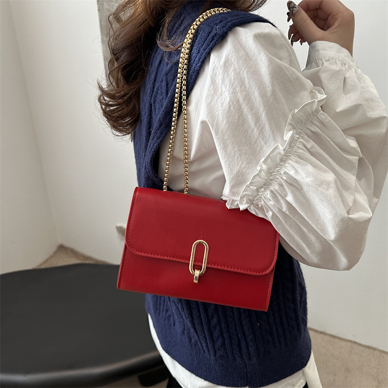 Textura bolso pequeño bolso femenino 2024 moda nueva moda color sólido bolso cuadrado pequeño estilo occidental simple bolso de mensajero de un solo hombro