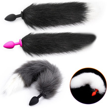 工厂店情趣用品成人调情狐狸尾巴后庭塞角色扮演道具硅胶肛塞配饰