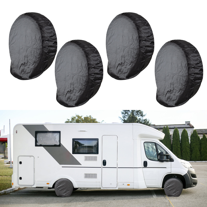 Car Tire Cover Camper RV Tire Protection Cover Outdoor Sun Protection Spare Tire Cover Universal Dustproof Tire Cover