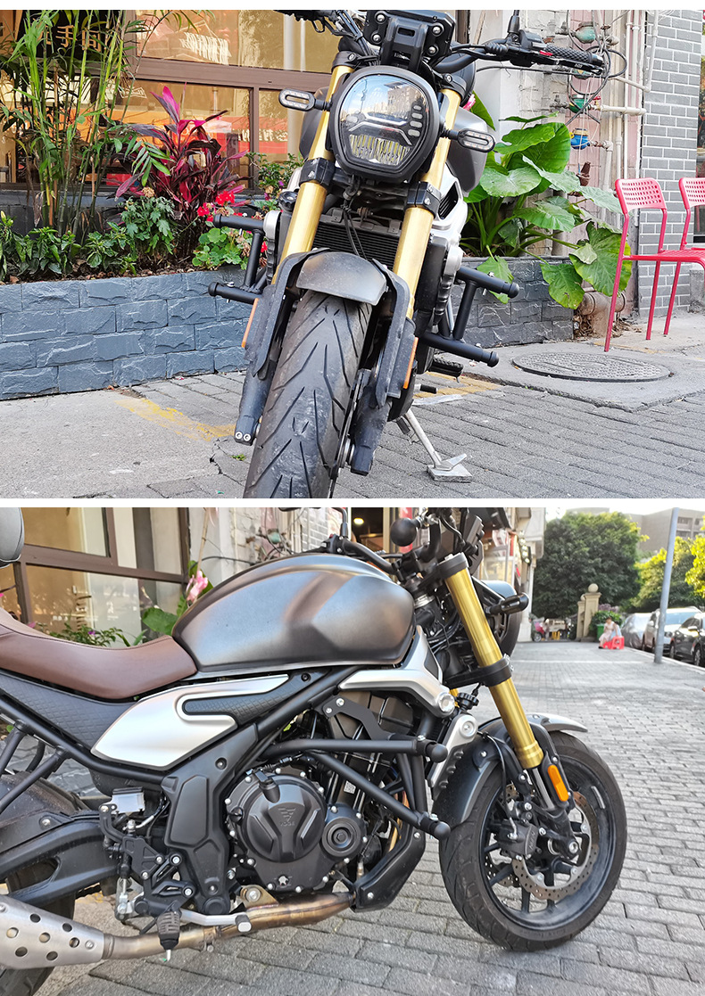 Suitable for Wuji 500Ac Bumper Motorcycle Front Guard Bar, Competition Guard Bar, Single Bar, Anti-Fall Bar, Modification Accessories