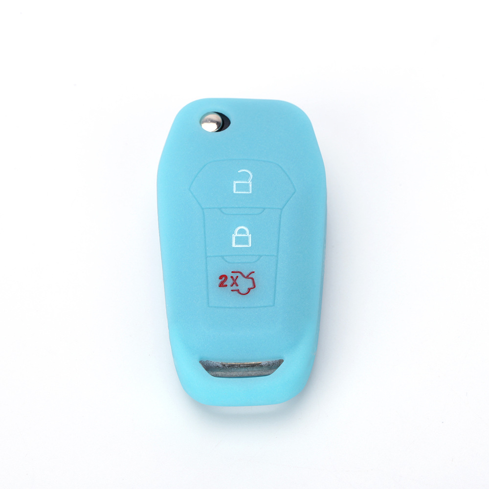 Silicone Key Cover for Ford Focus Mondeo 3-Button Folding Key