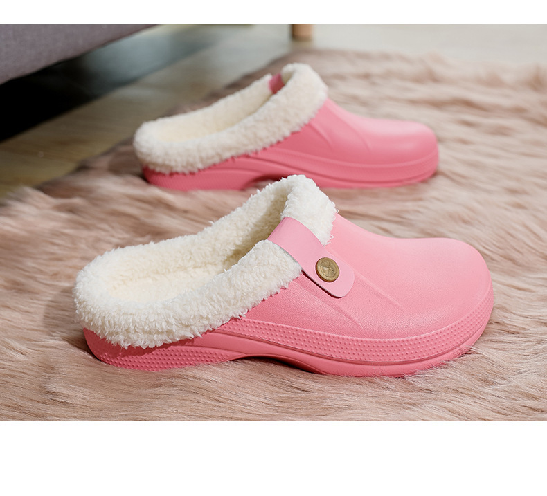 Unisex Streetwear Solid Color Round Toe Cotton Slippers display picture 1