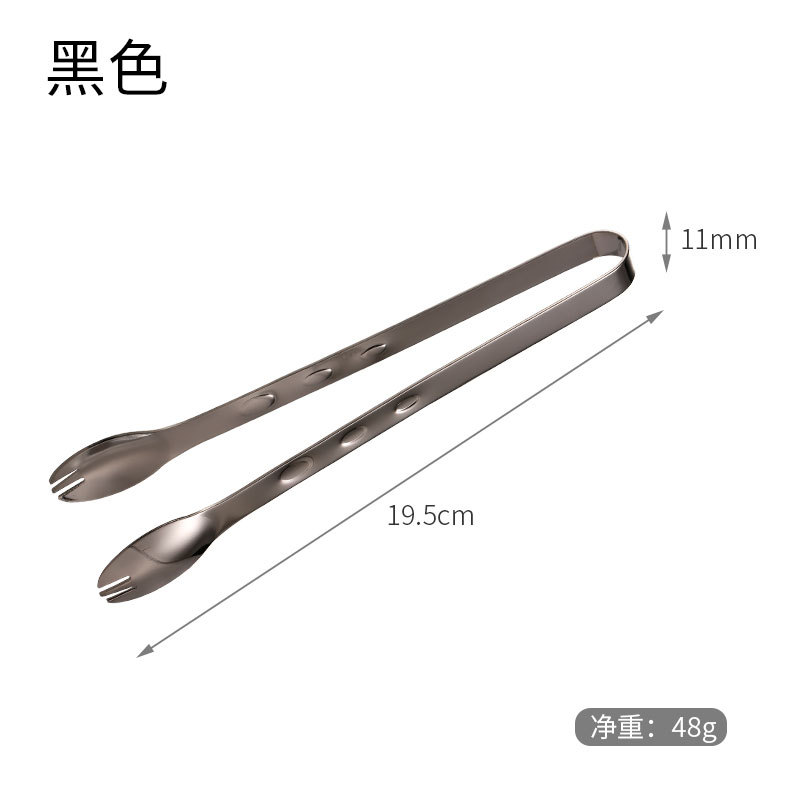 304 clip de hielo de acero inoxidable engrosada clip espesado whisky cóctel cubo de hielo de azúcar clip de toalla de tamaño pequeño