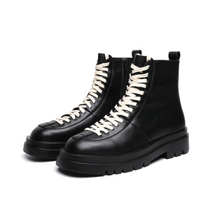 2022 Autumn New Martin boots 45 46 high-top British style ins fashion shoes plus size tooling leather boots 86251-T