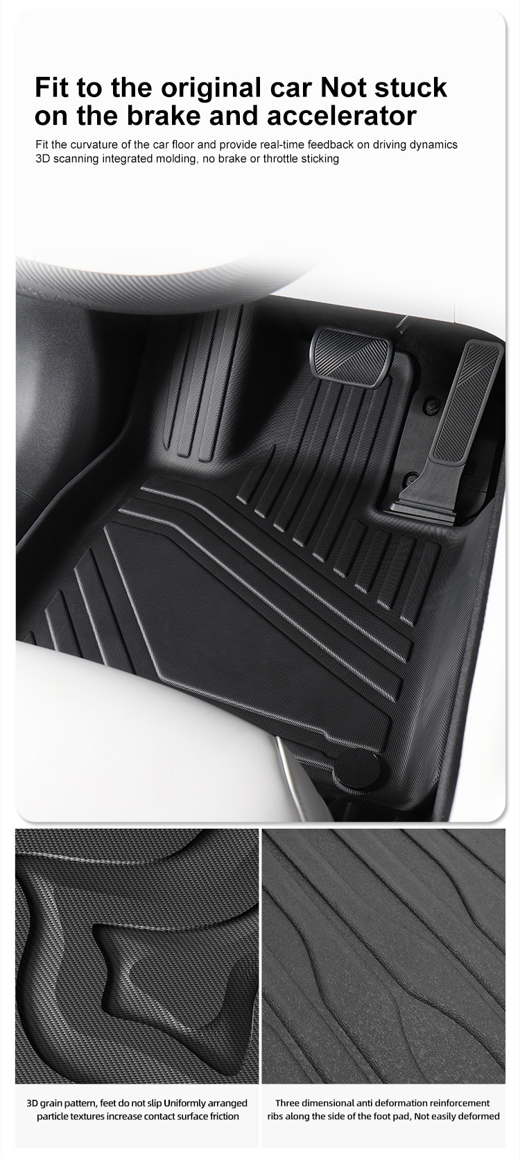 Suitable for 20-24 Jeep Gladiator Car Floor Mats, Stain-Resistant and Waterproof Tpe Floor Mats Cross-Border