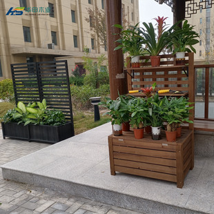 Wooden Outdoor Garden Supplies Gardening Wooden Plant Flower Box Flower Planting Box Indoor Wooden Garden Bed Planting Box