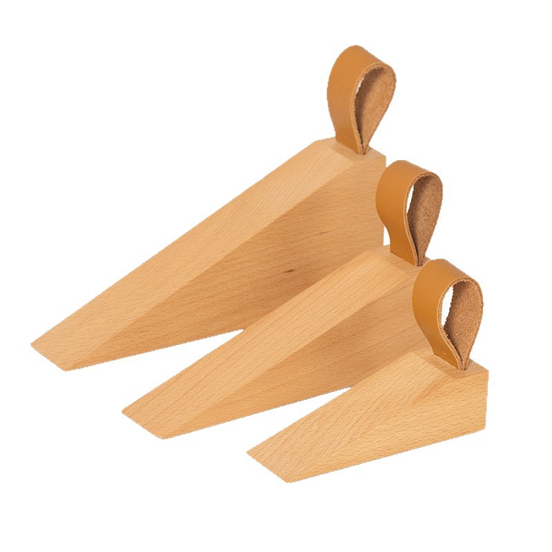 Tapón de puerta de madera maciza nórdica que aumenta el tapón de puerta superior móvil de dormitorio creativo tapón de puerta Anticolisión de madera