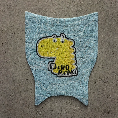 Zhiqu Edition TDT1331Z Waterproof Cartoon, Electric vehicle foot mat - yellow-dinosaur-yadi-dg6