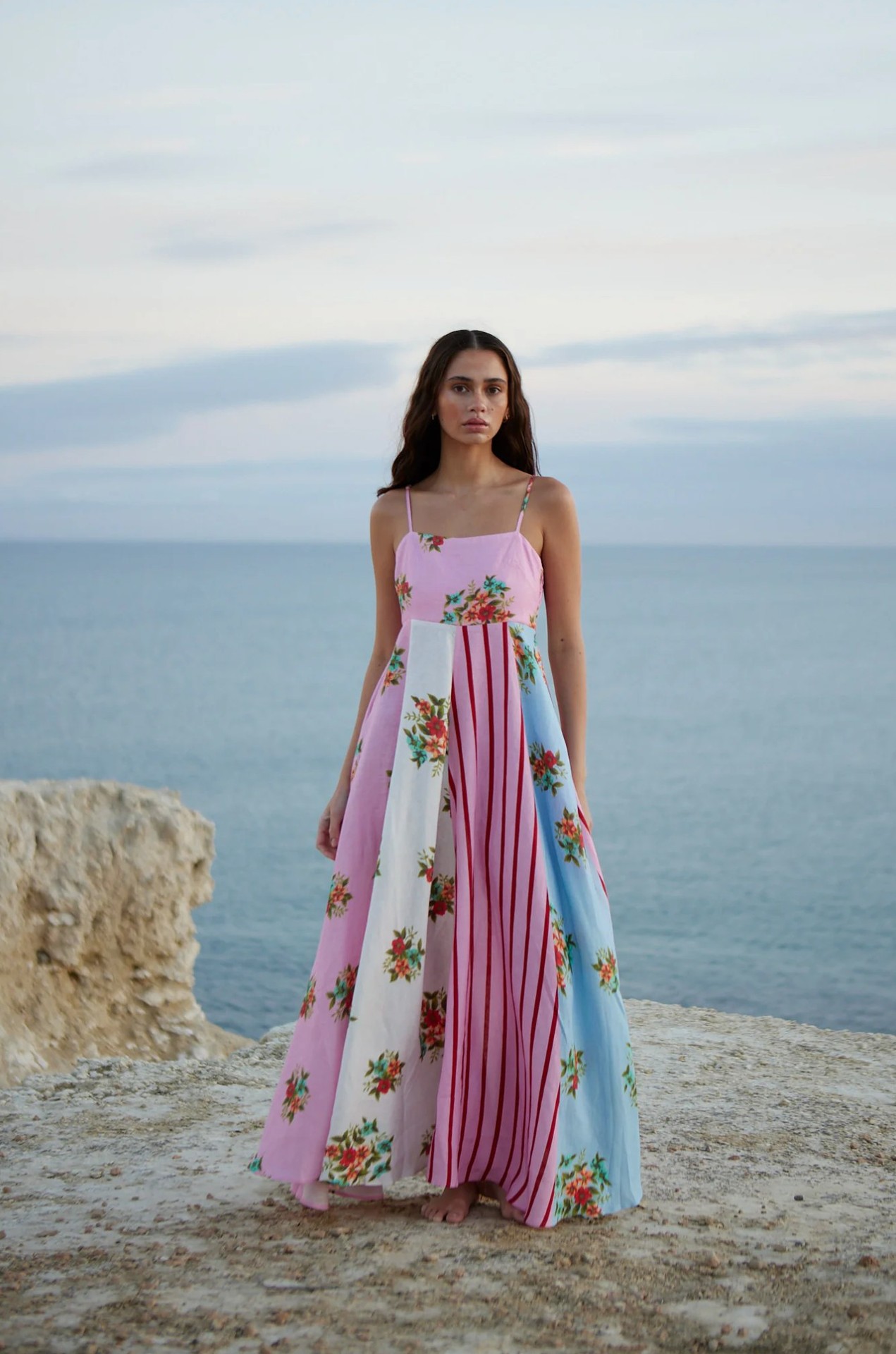 273g Weight Midi Dress Dress Length Type Sleeveless Sleeve Length Strap Dress Dresses Type Wholesale Women's Casual Elegant Flower Daily Strap Sleeveless Strap Dress