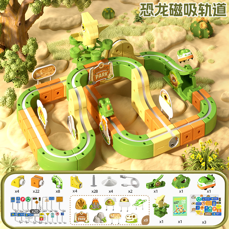 Pista de Tren de Alta Velocidad Magnética Eléctrica Plástico DIY Modular para Niños image 20