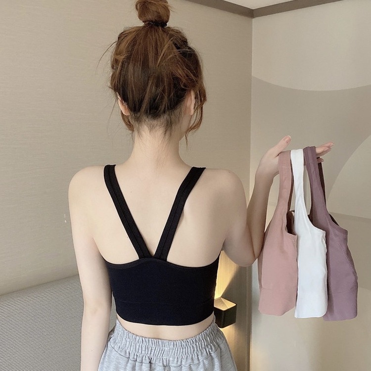 크로스 스트랩 아름다운 백 튜브 탑 원피스 안티 글로우 얇은 고정 컵 외장웨어 모든 매치 통기성 여성용 가슴 랩