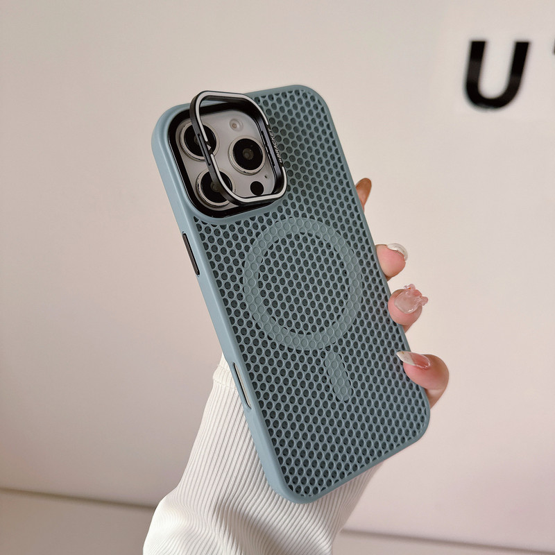 放熱磁気レンズホルダー携帯電話ケース Apple 16promax 携帯電話ケースハニカム iPhone 保護カバーに適しています|undefined