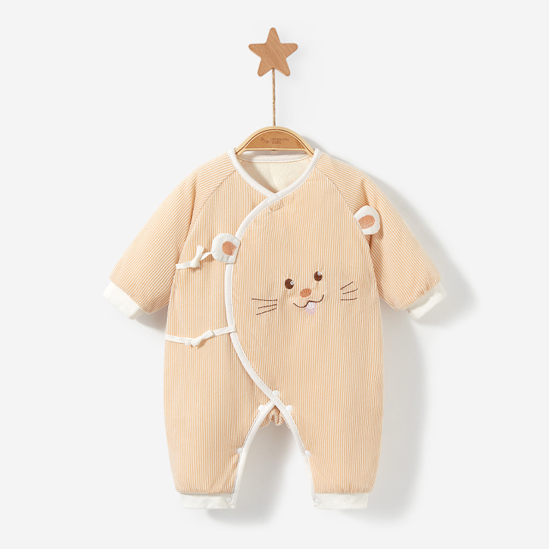 Mono para bebé recién nacido, ropa cálida acolchada de algodón fino para otoño e invierno, para niños y niñas, mono de 0 a 3 meses, traje para gatear, ropa para bebé recién nacido.