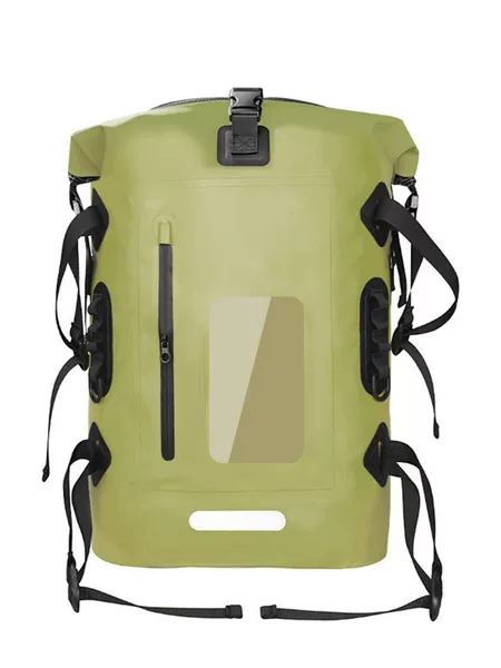 Cross-Border Hot-Selling Pvc Large-Capacity Waterproof Mountaineering Bag, Dry and Wet Separation Waterproof Bag, Swimming, Diving, Beach Backpack