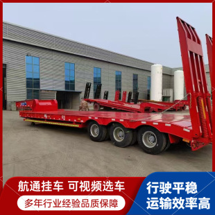 Spring Ladder Axial Transporter Double-Section Hydraulic Ladder Dolly Low-Bed Semi-Trailer Large Excavator Transporter