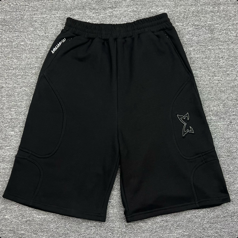 Mertra Sweat Shorts Panelled Black