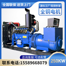 厂家供应潍柴玉柴康明斯250kw潍坊发电机组常用三相250千瓦柴油