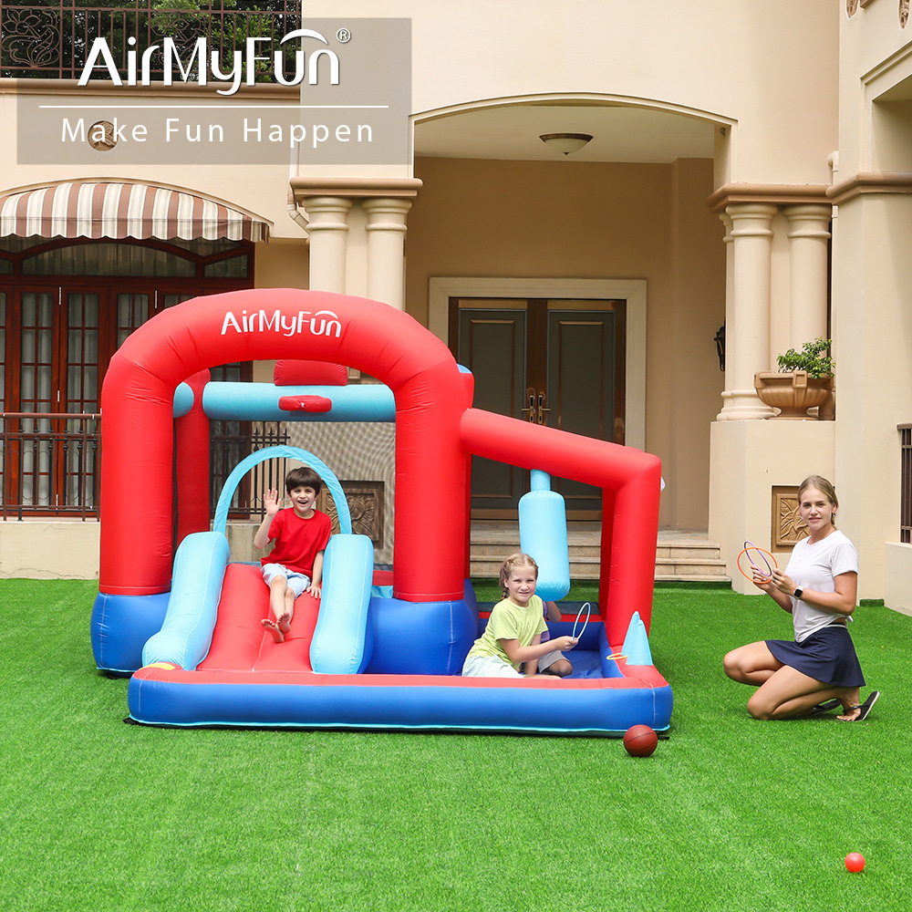 AMF | Niños pequeño castillo inflable tobogán para el hogar cama de salto inflable combinación interior castillo inflable antideslizante