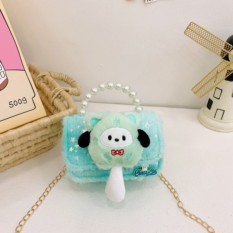 Otoño y invierno nuevos bolsos para niños niñas princesas de moda bolsos de peluche de hombro