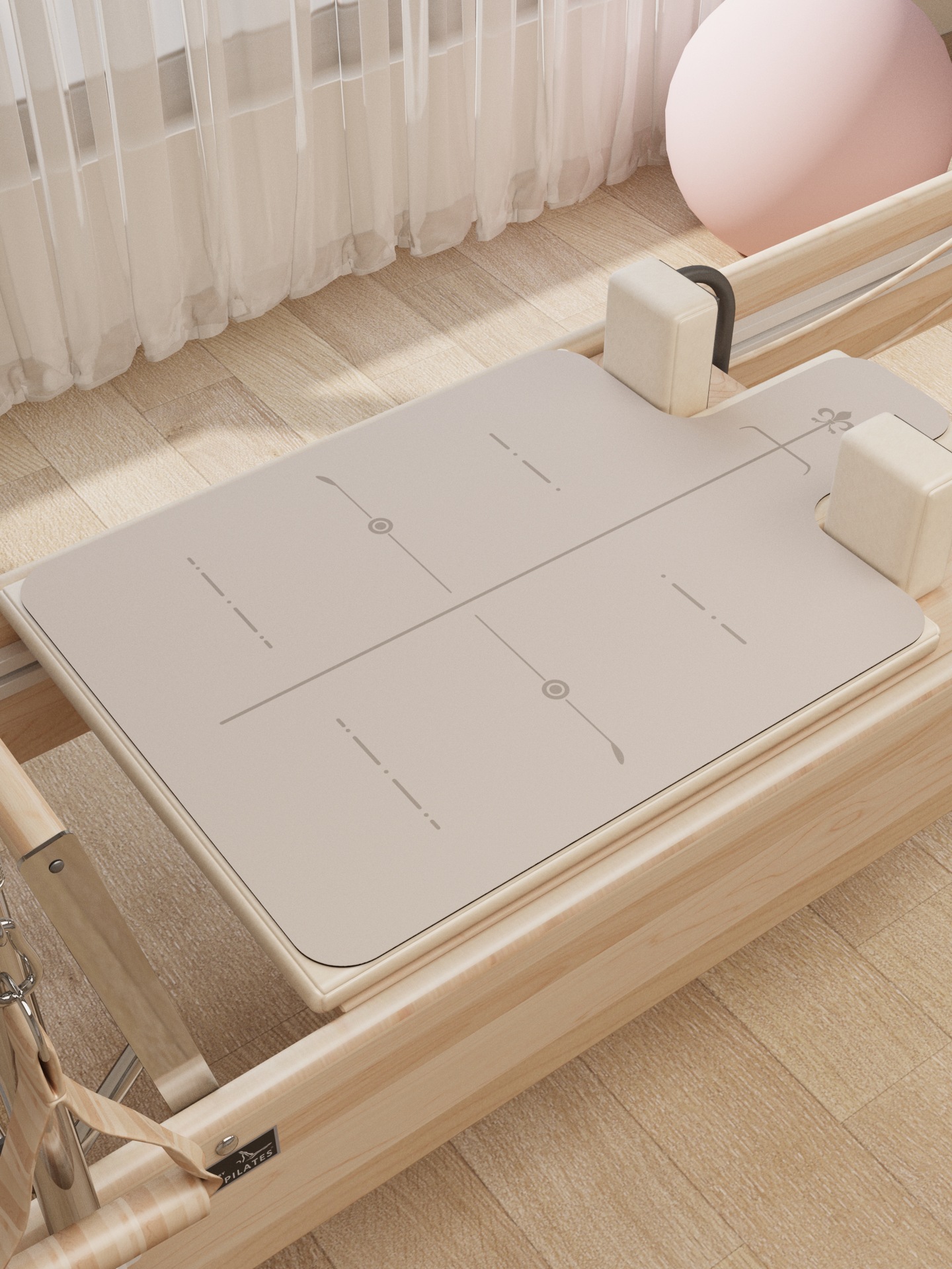 Tapete Antideslizante para Cama de Pilates de PU y Caucho Absorbente de Sudor para Yoga