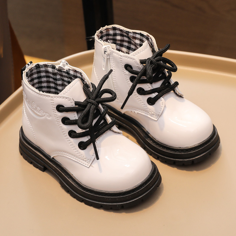 Children's Martin 2024 new girls' autumn and winter short British style boys' single boots_voghion.com