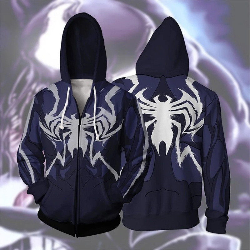 Foreign trade wish spring and autumn Manwei venom vests 3D digital printing adult children zipper hoodie direct sales