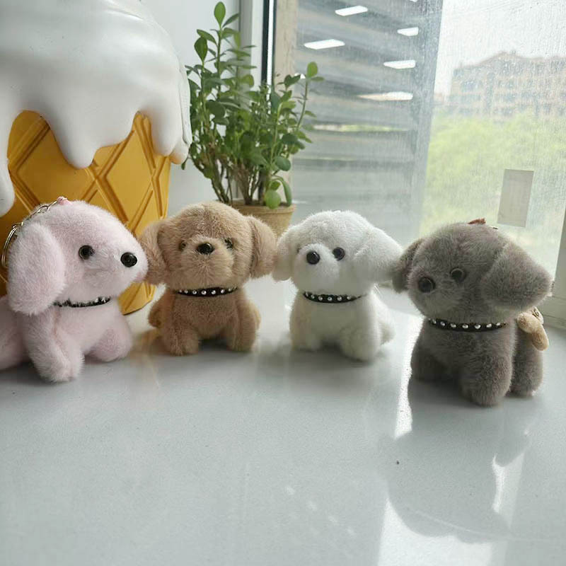 かわいい子犬のペンダント、ぬいぐるみ、テディベア人形、バッグの飾り、キーホルダー、人形アクセサリー、漫画|undefined
