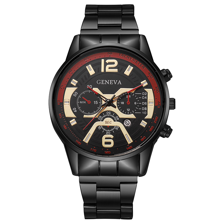 Oblíbené pánské šestipólové quartzové sportovní hodinky s nočním světlem a ocelovým řemínkem_voghion.com