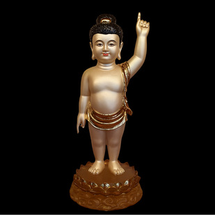 Glass Prince Buddha Bathing Buddha Basin Sakyamuni Buddha Statue Pointing to the Sky, Pointing to the Earth, Pointing to the Sun and Moon Buddha Statue Buddha Birth Bathing Supplies