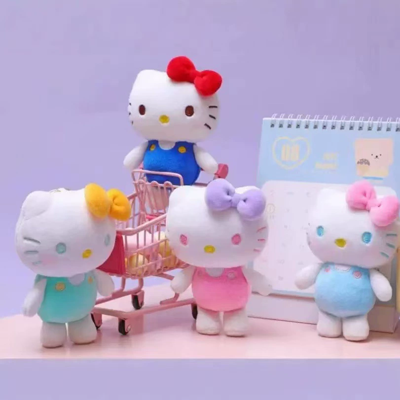 Hello Kitty, подлинная плюшевая кукла, подвеска, подарок на день рождения, украшенная