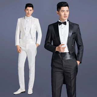 2025新款演出服男西服套装歌手主持人礼服成人大合唱服装表演服男