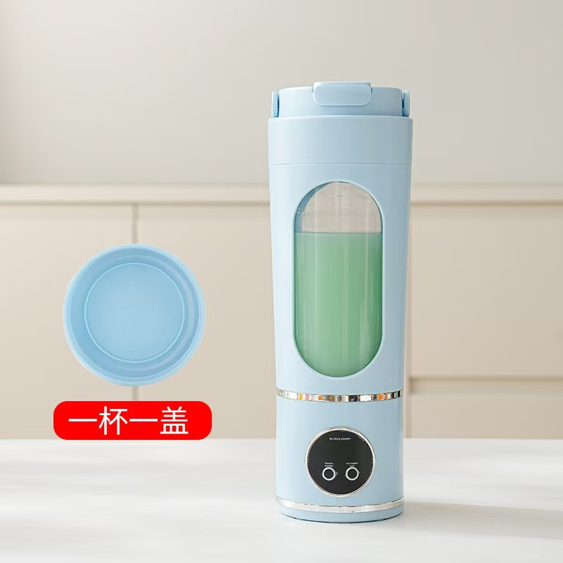 파란색 단일 컵(뚜껑 포함)